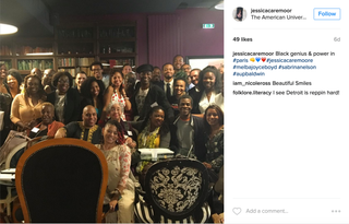 Photo of several participants of the James Baldwin International Conference in Paris, France.